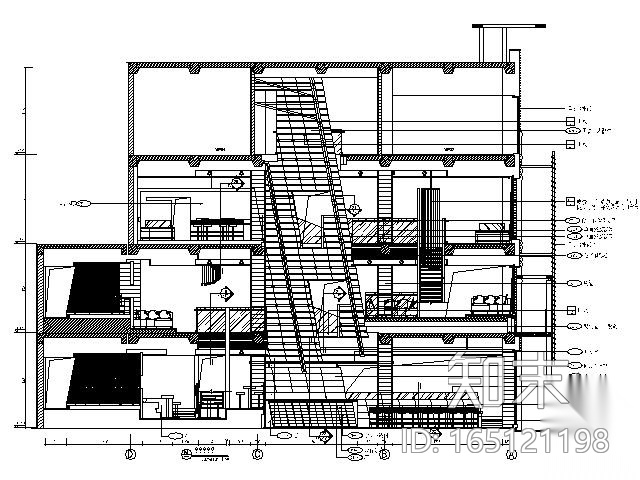[西安]某知名酒吧部分施工图（含实景）cad施工图下载【ID:165121198】