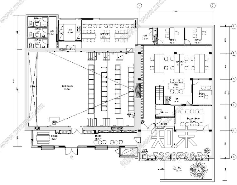华谊兄弟办公室设计施工图附效果图+物料表cad施工图下载【ID:532079852】