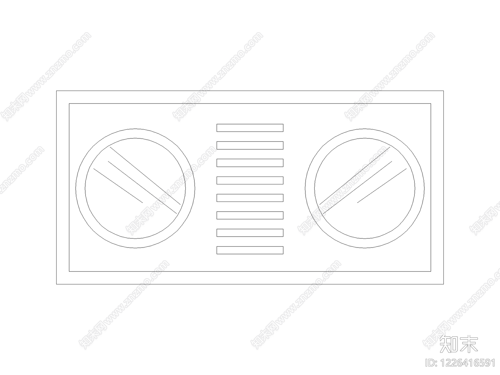 现代开关插座CAD图纸
