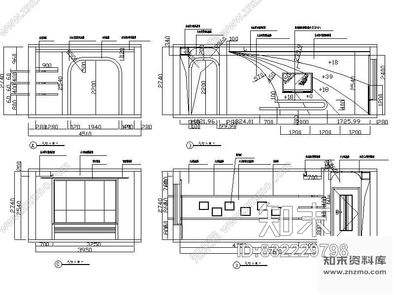 图块/节点现代客厅立面图施工图下载【ID:832229798】