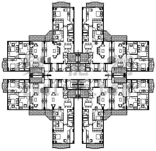 某住宅楼建筑设计方案cad施工图下载【ID:149854140】