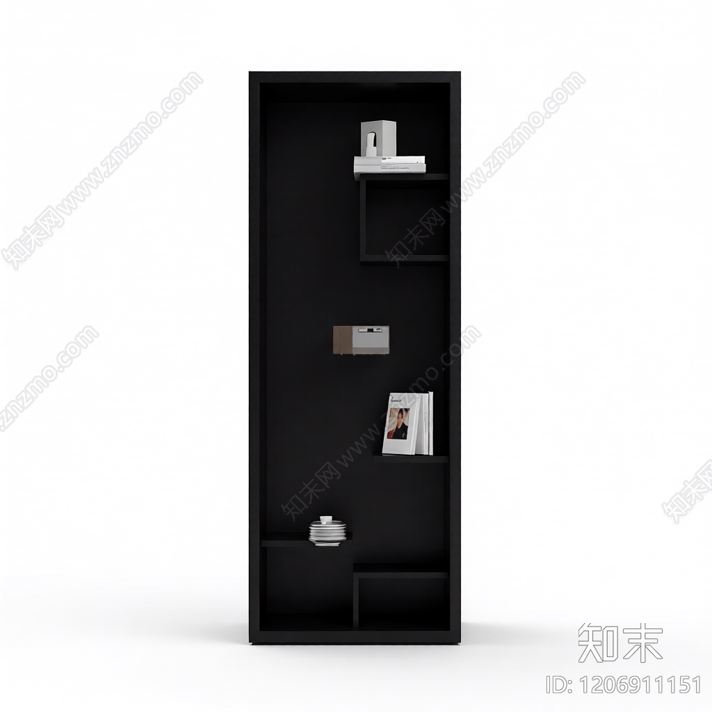 组合书架装饰组件3D模型下载【ID:1206911151】