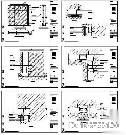 结构墙表面木饰面结构图cad施工图下载【ID:166753130】