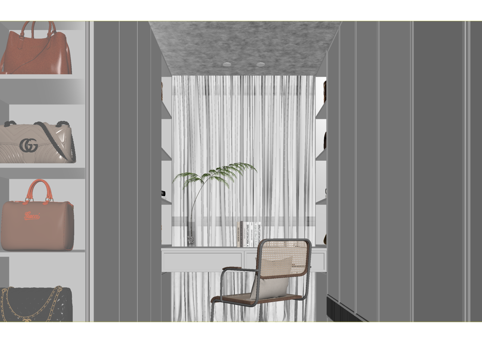 现代衣帽间3D模型下载【ID:1214728822】