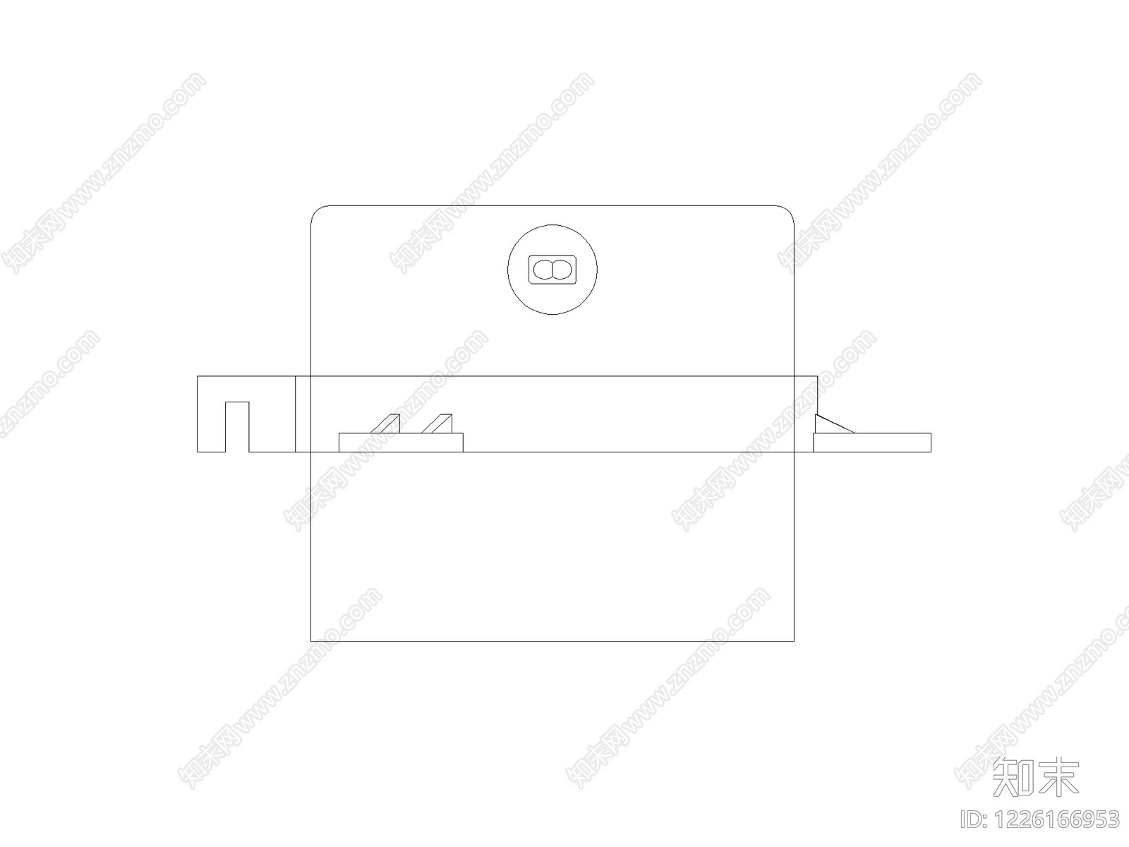 开关插座cad施工图下载【ID:1226166953】