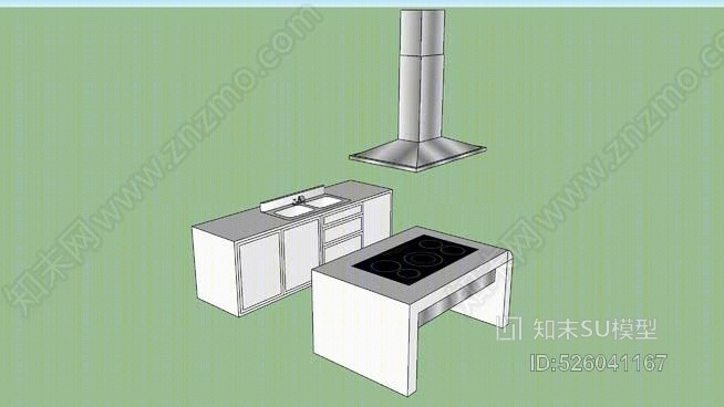 厨房用具岛SU模型下载【ID:526041167】