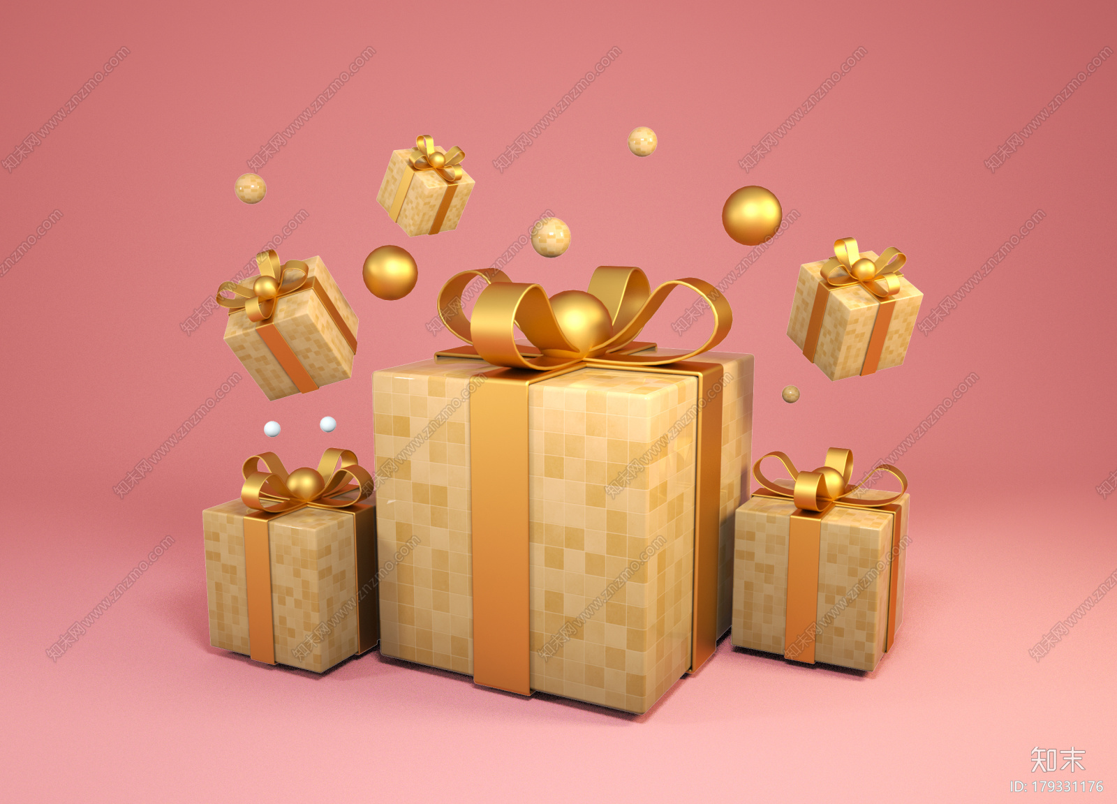 礼物盒元素CG模型下载【ID:179331176】