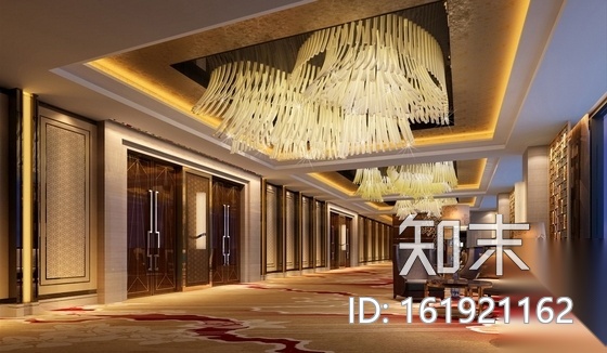 [西安]奢华高档四星级酒店宴会厅及宴会包间装修施工图（...cad施工图下载【ID:161921162】