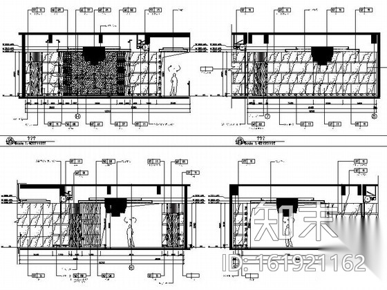 [西安]奢华高档四星级酒店宴会厅及宴会包间装修施工图（...cad施工图下载【ID:161921162】