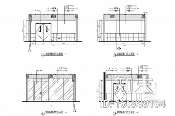 [湖南]中央商务区五星级商务酒店后勤部分施工图（含效果...cad施工图下载【ID:166989164】