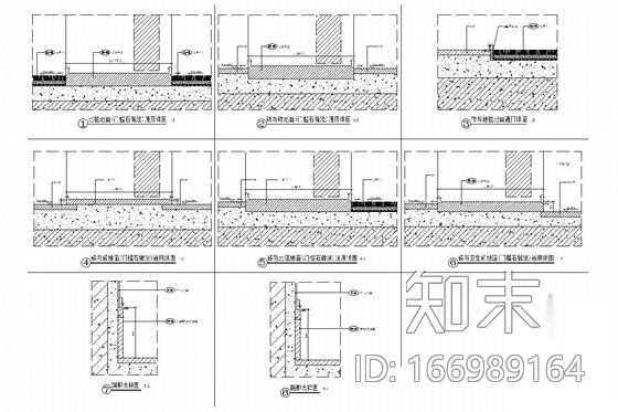 [湖南]中央商务区五星级商务酒店后勤部分施工图（含效果...cad施工图下载【ID:166989164】