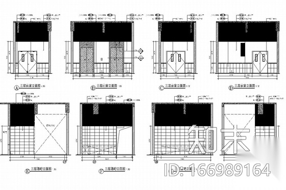 [湖南]中央商务区五星级商务酒店后勤部分施工图（含效果...cad施工图下载【ID:166989164】