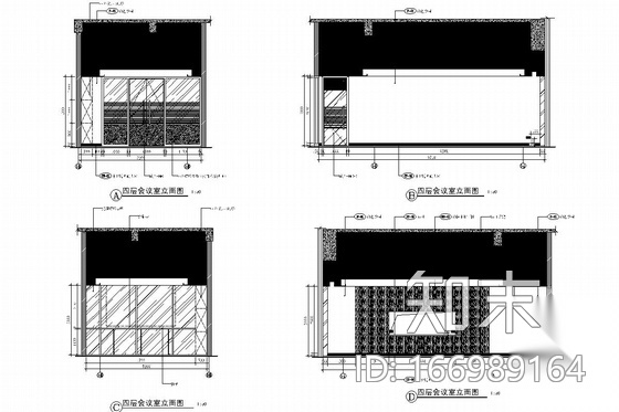 [湖南]中央商务区五星级商务酒店后勤部分施工图（含效果...cad施工图下载【ID:166989164】