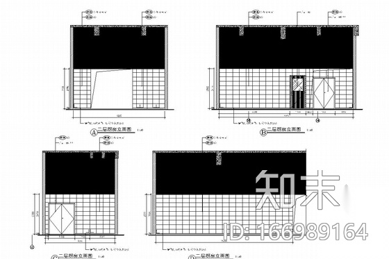 [湖南]中央商务区五星级商务酒店后勤部分施工图（含效果...cad施工图下载【ID:166989164】