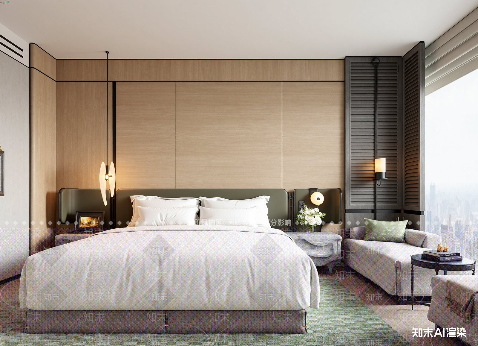 现代酒店客房3D模型下载【ID:1214755215】