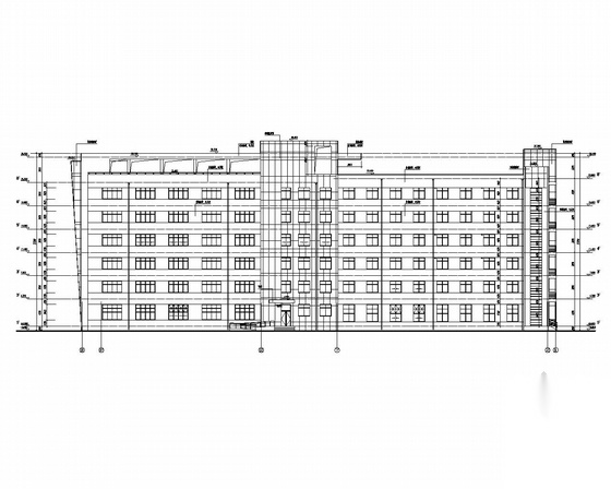 [上海]某6层办公楼建筑方案图cad施工图下载【ID:167041112】