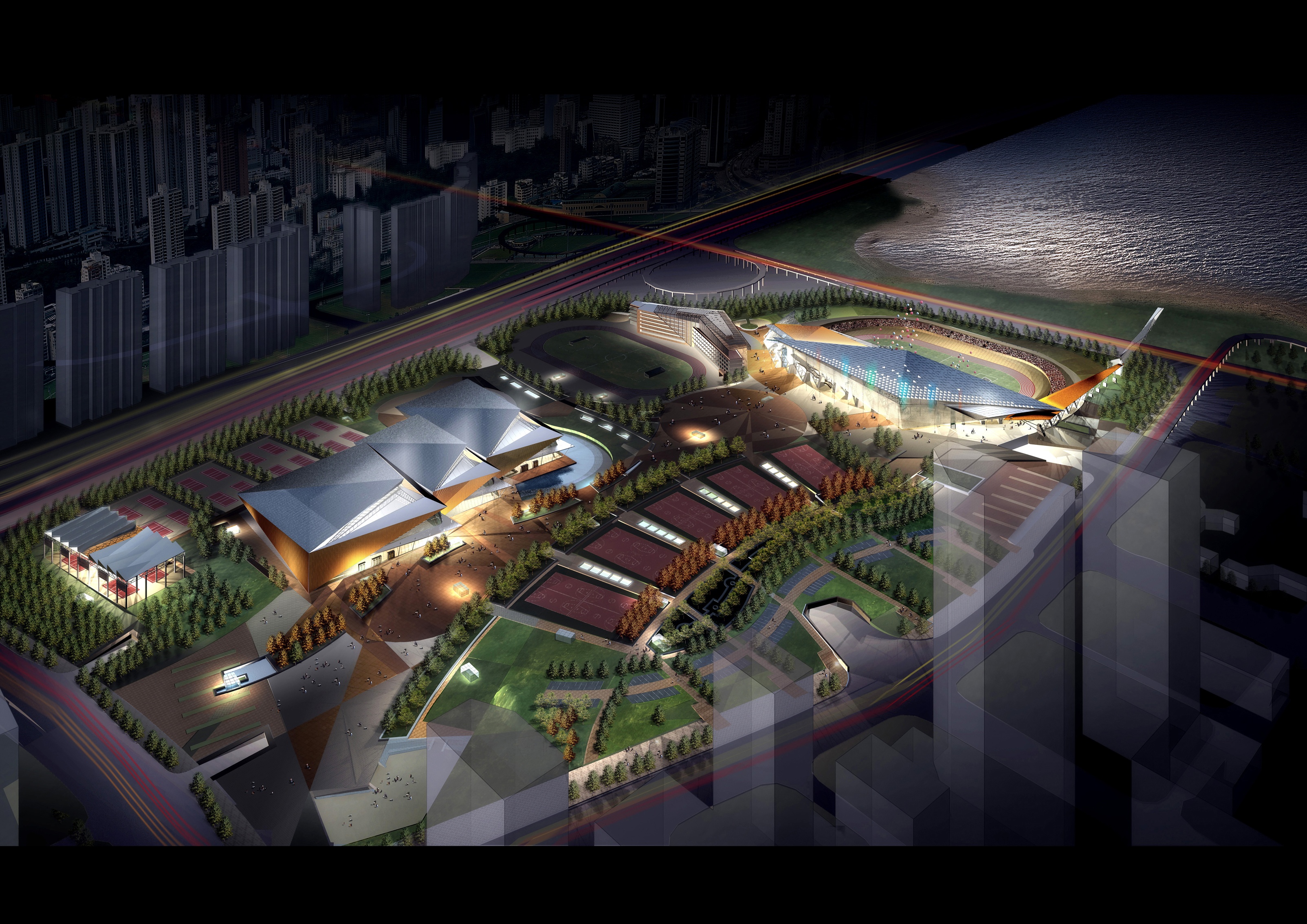 [深圳]体育中心规划建筑设计方案文本施工图下载