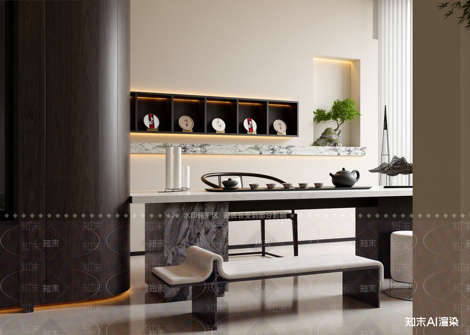 现代茶室3D模型下载【ID:1214598078】