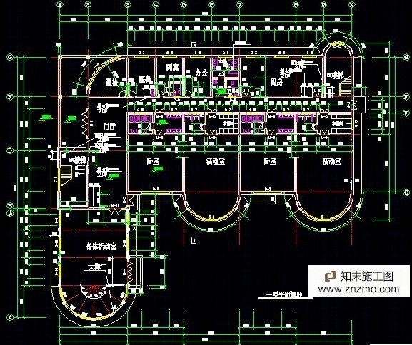 幼儿园cad2007施工图下载【ID:36948661】