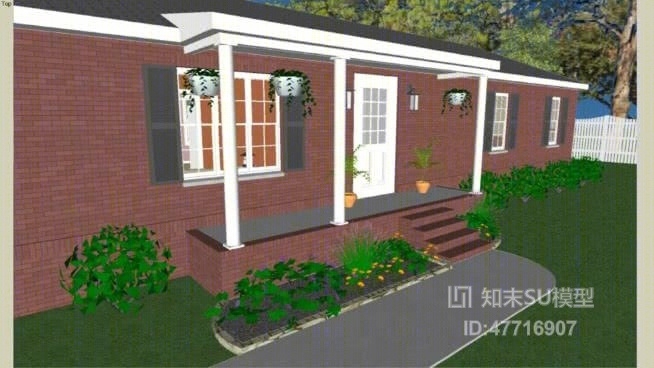 独栋别墅SU模型下载【ID:47716907】
