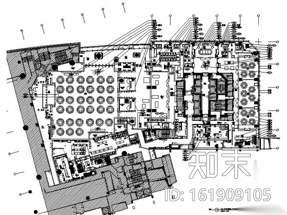 [广州]五星级豪华现代酒店二楼室内装修施工图（含效果）施工图下载【ID:161909105】