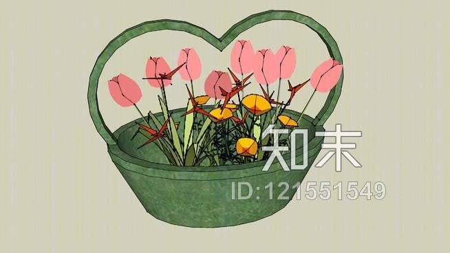 花篮SU模型下载【ID:121551549】