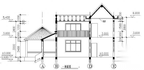 某二层小别墅建筑方案图3cad施工图下载【ID:149921102】