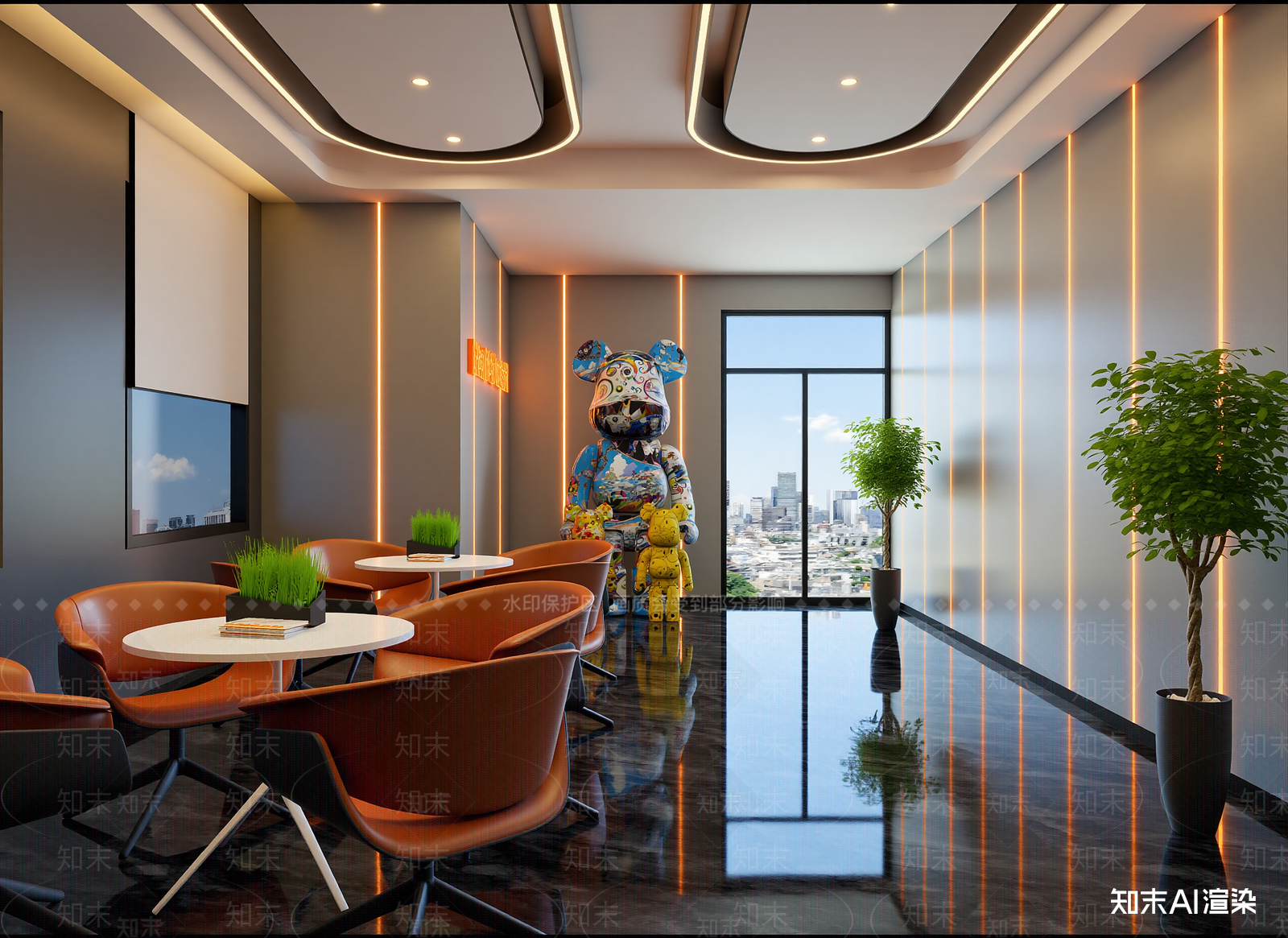 现代接待室3D模型下载【ID:1214426766】