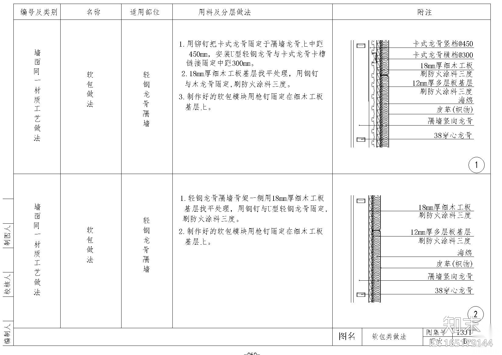 金螳螂墙面施工节点B38~53cad施工图下载【ID:165179144】