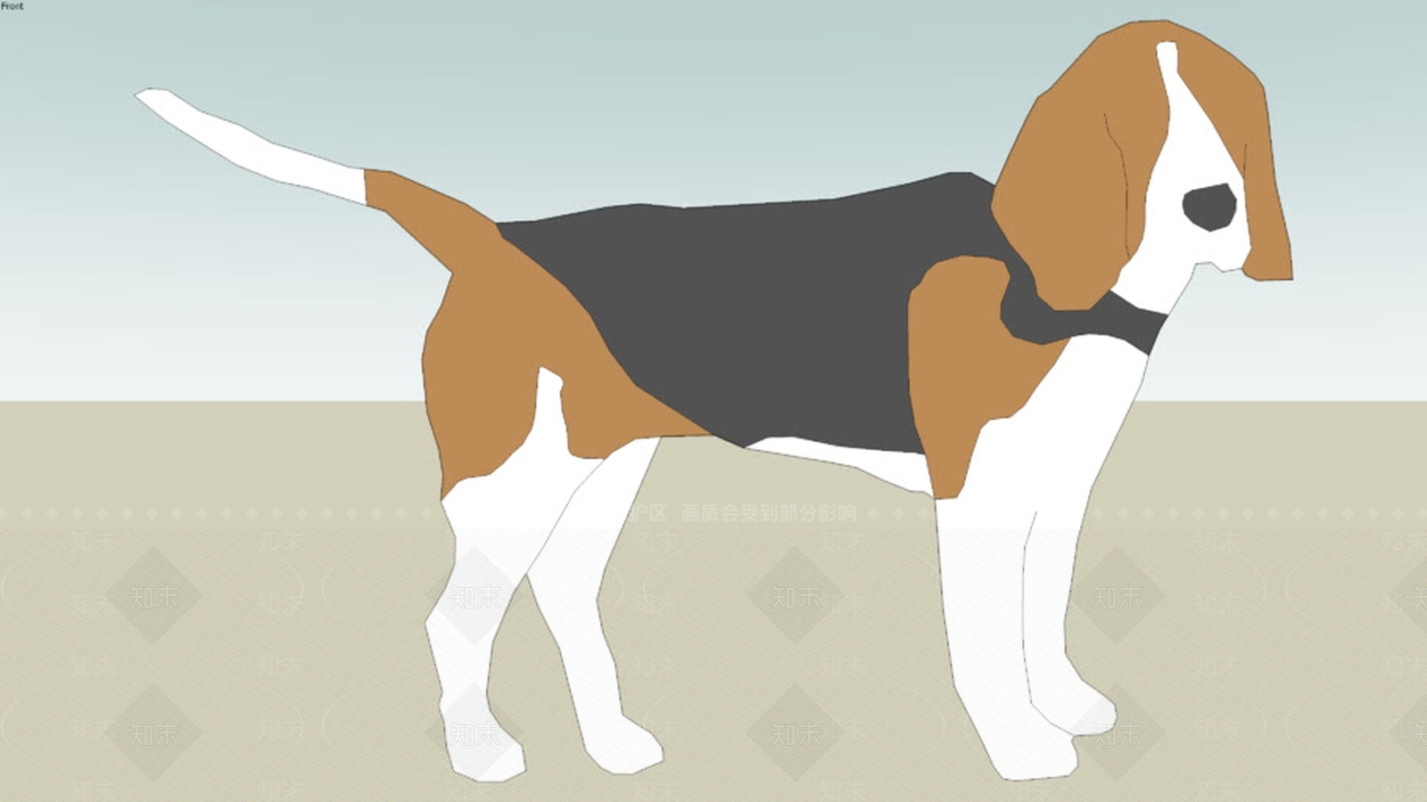 小猎犬，莎莉SU模型下载【ID:1162356115】