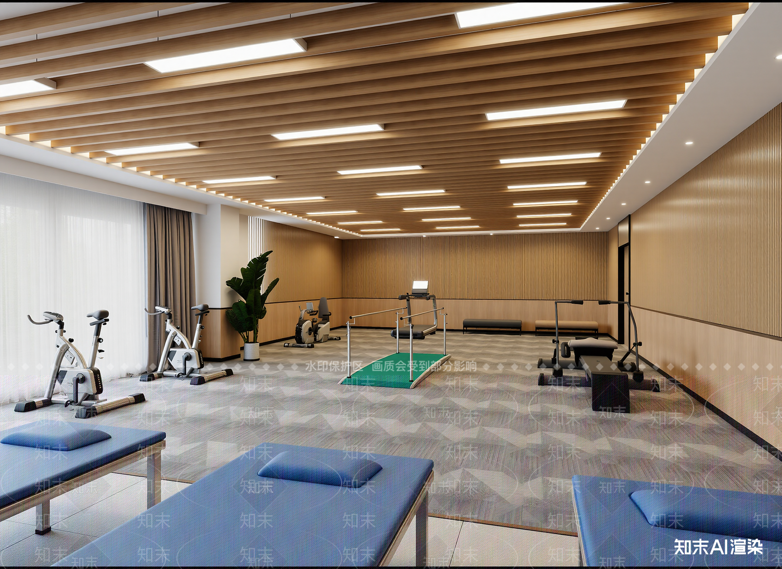 现代健身房3D模型下载【ID:1214112634】