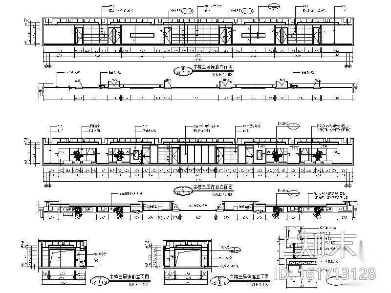 [厦门]建行研发楼装修设计图（含效果图）cad施工图下载【ID:161713121】