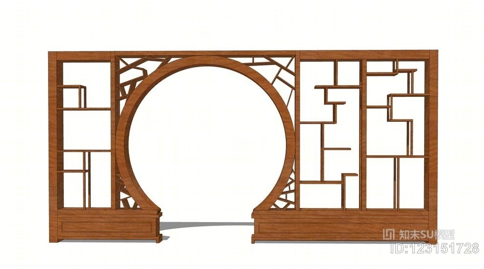 新中式博古架SU模型下载【ID:123151728】