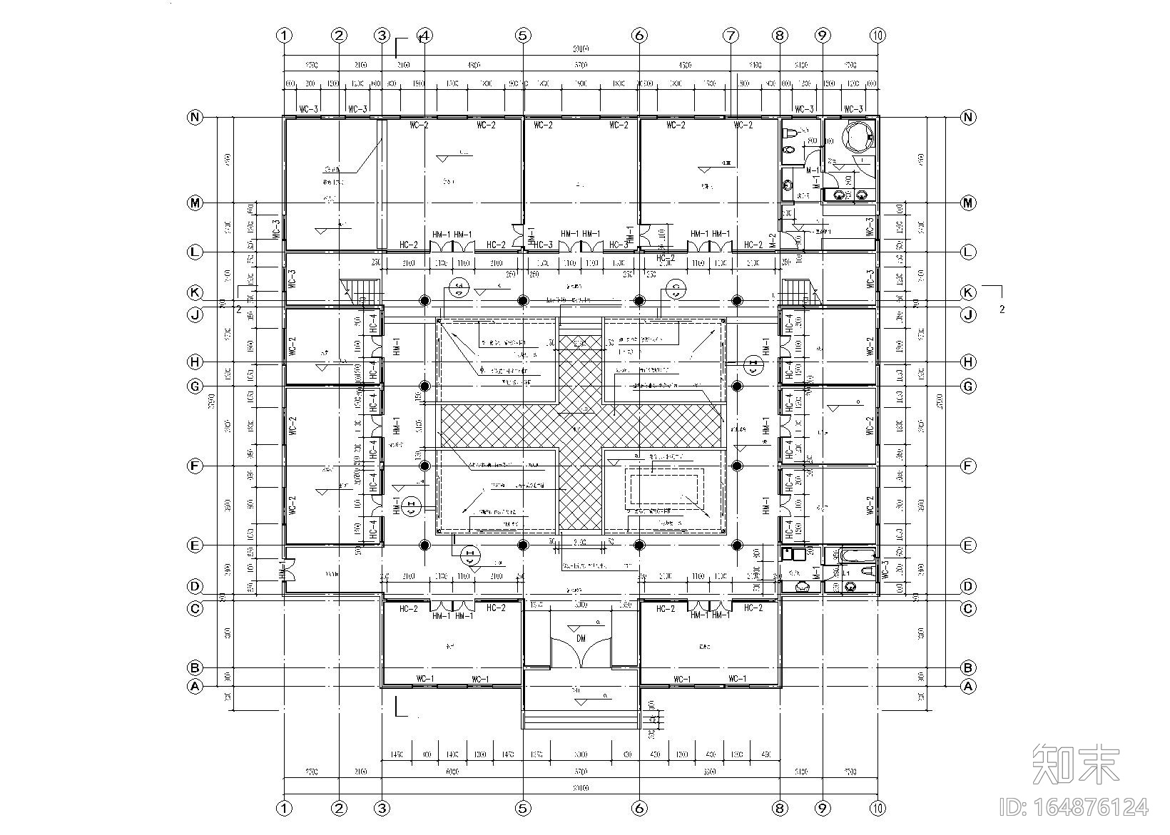 仿古四合院建筑设计施工图(带效果图)施工图下载【ID:164876124】