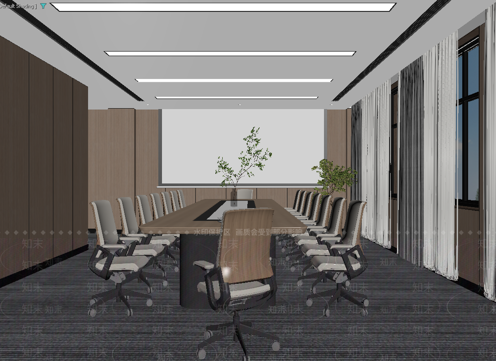 现代会议室3D模型下载【ID:1214829694】