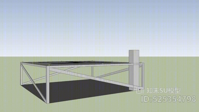 直升机停机坪SU模型下载【ID:525354798】