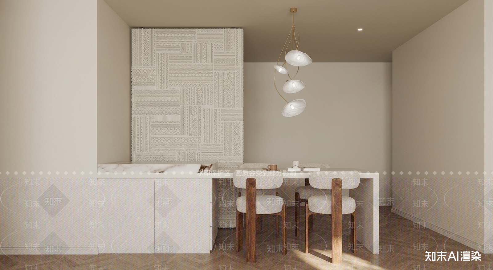 白色吧台家居餐厅3D模型下载【ID:1227562768】