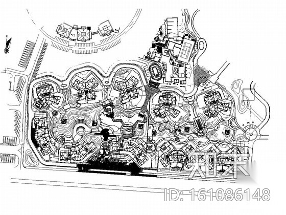 [成都]现代都市住宅小区第一期及会所景观工程施工图施工图下载【ID:161086148】