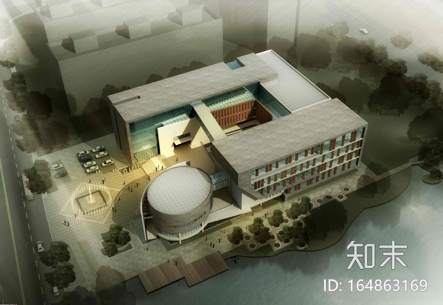 [福建]石狮市图书馆建筑设计方案文本cad施工图下载【ID:164863169】