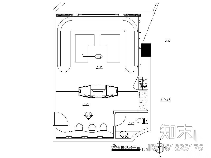 奢华KTV包间装修图Ⅲcad施工图下载【ID:161825176】