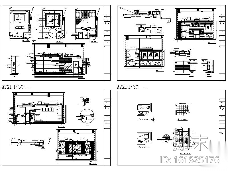 奢华KTV包间装修图Ⅲcad施工图下载【ID:161825176】