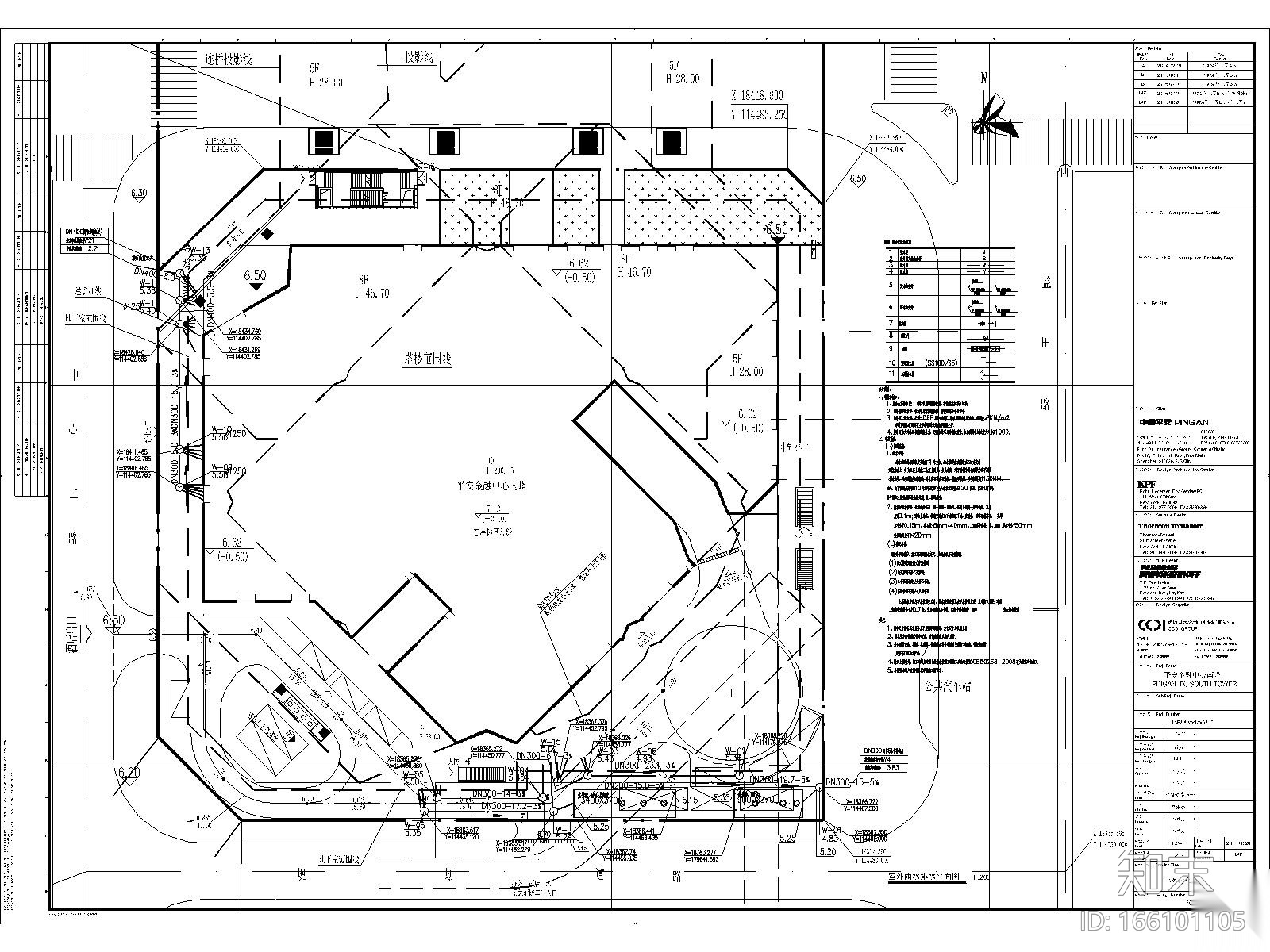 [深圳]平安金融中心南塔给排水全套施工图（含虹吸雨水...cad施工图下载【ID:166101105】