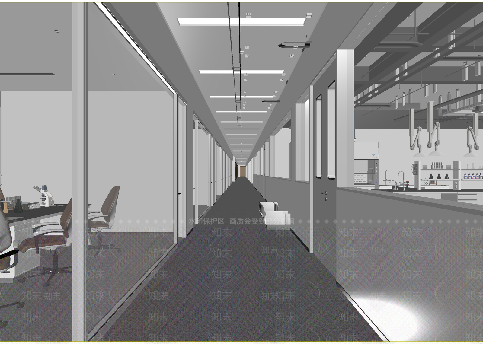 现代走廊3D模型下载【ID:1214687665】
