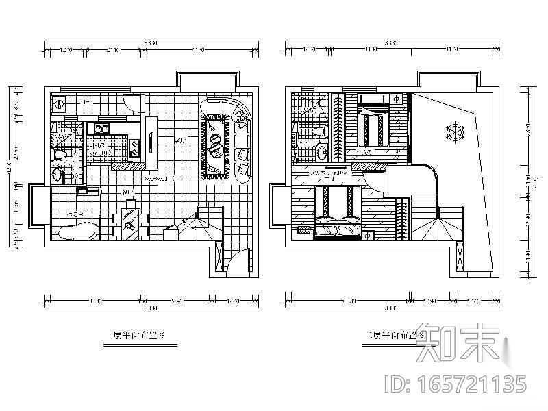 [毕业设计]双层小别墅毕业设计图(含效果)cad施工图下载【ID:165721135】