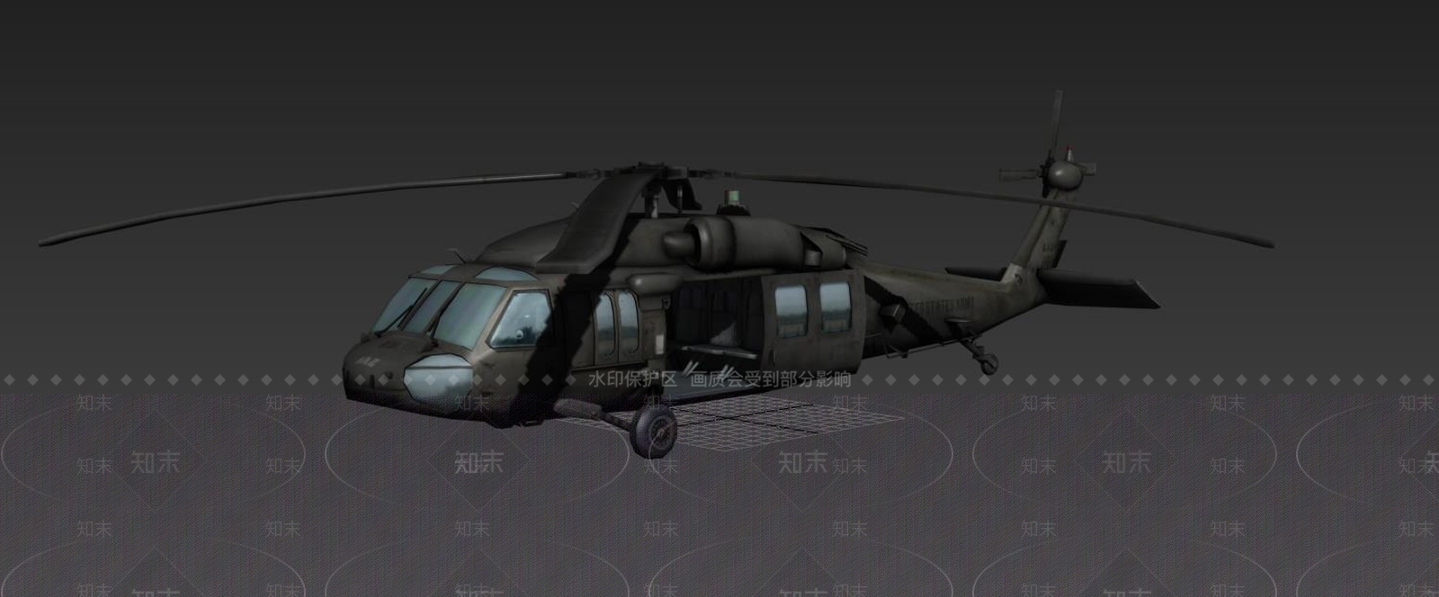 黑鹰直升机3D模型下载【ID:170127162】