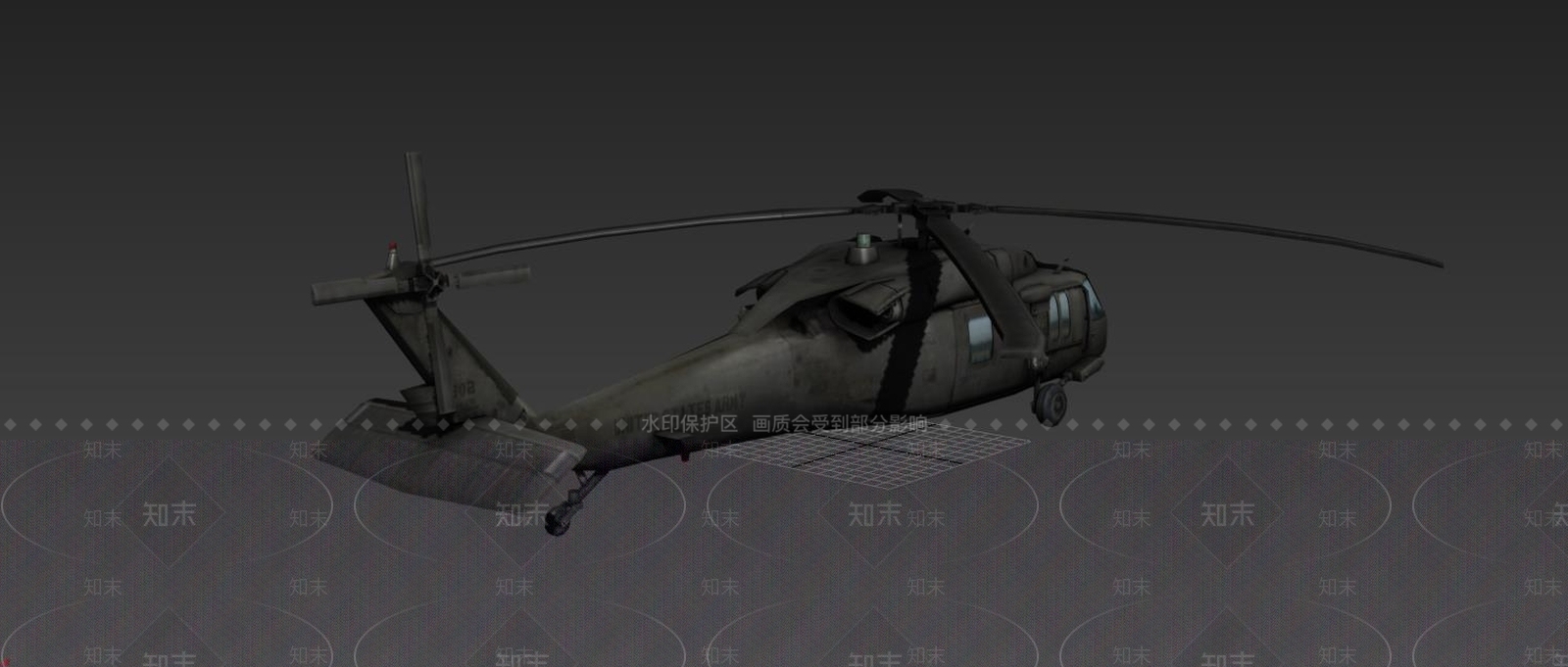 黑鹰直升机3D模型下载【ID:170127162】