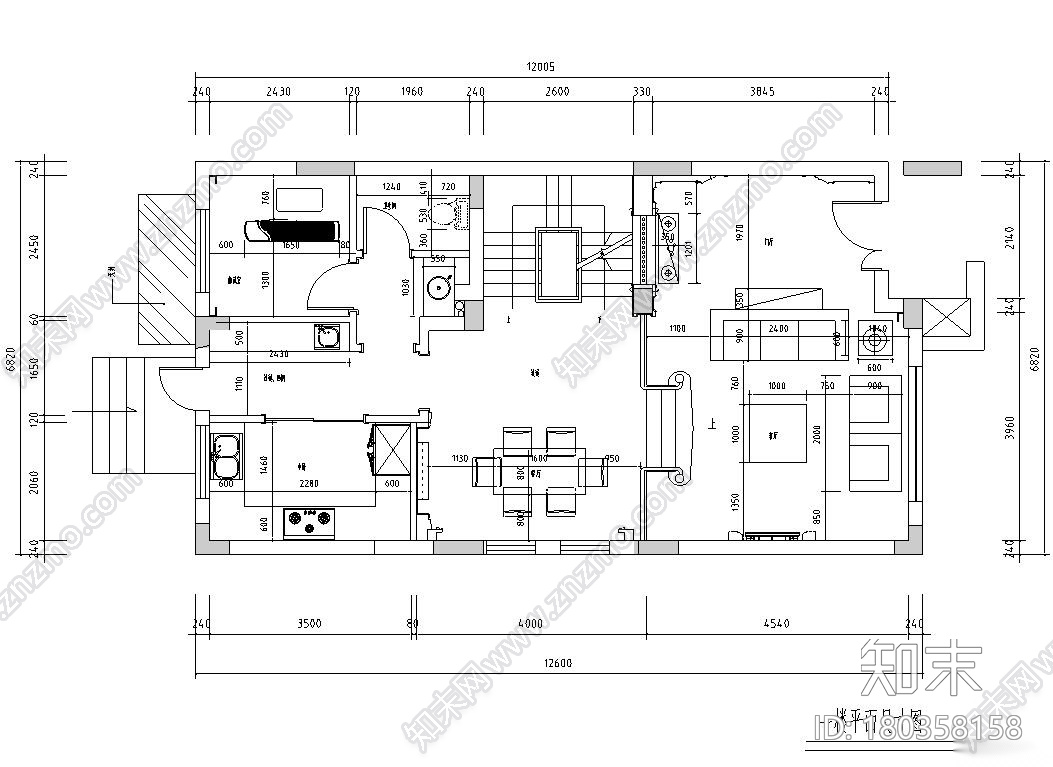 新古典风格300㎡独栋别墅住宅装修施工图cad施工图下载【ID:180358158】