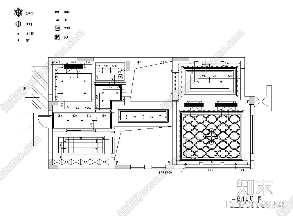 新古典风格300㎡独栋别墅住宅装修施工图cad施工图下载【ID:180358158】