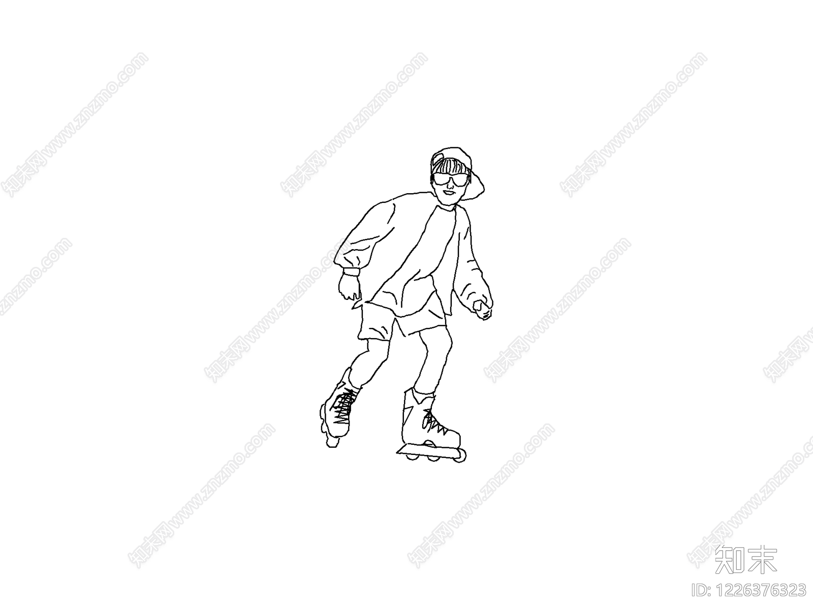 人物cad施工图下载【ID:1226376323】