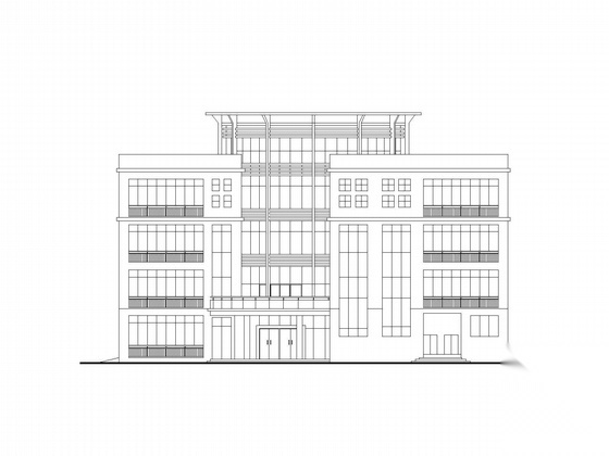 [长沙]某居住区四层会所建筑扩初图cad施工图下载【ID:166735132】